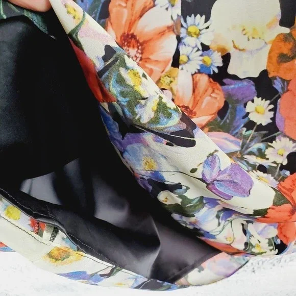 Ivy Moda Silk Blend Floral Mini Sleeveless Neck Tie Dress - Picture 5 of 9